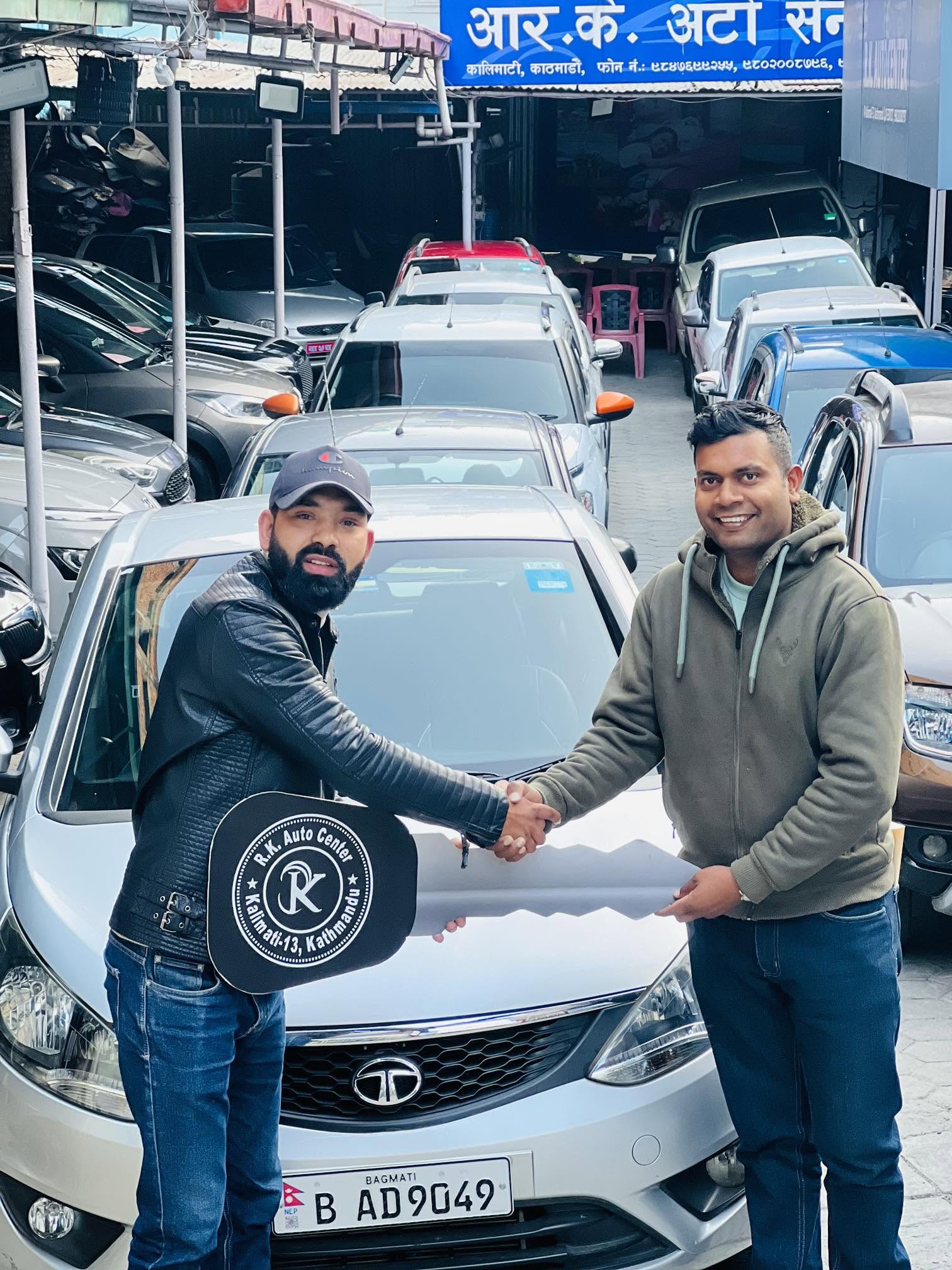 Happy client with their new car