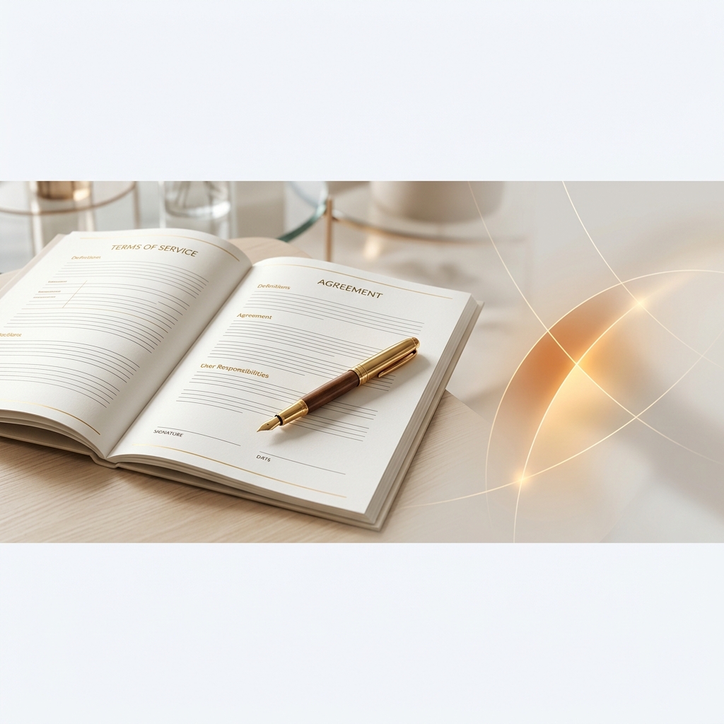 Terms of service legal document illustration